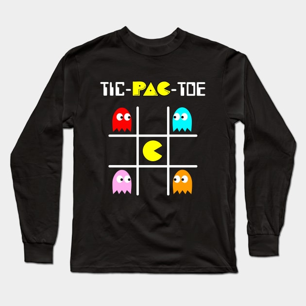 Tic-Pac-Toe Long Sleeve T-Shirt by LegitHooligan